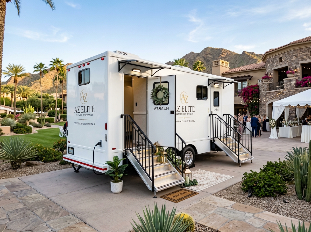 Luxury restroom trailer rental Phoenix
